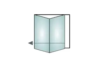 2 panes, all one way bifold door configuration