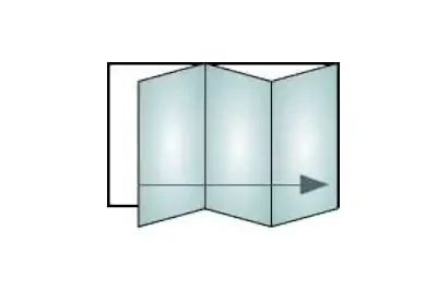 3 panes, all one way bifold door configuration