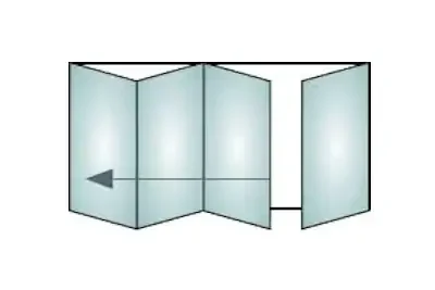 4 panes with a traffic door bifold door configuration