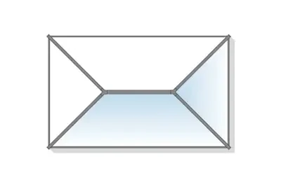 Contemporary 1 roof lantern configuration