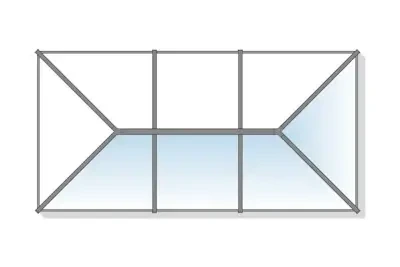 Contemporary 2 roof lantern configuration