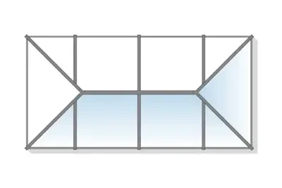 Contemporary 3 roof lantern configuration