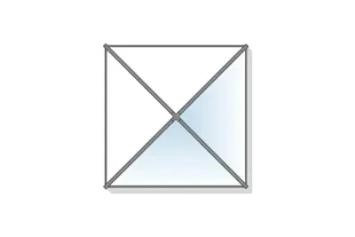 Square 1 roof lantern configuration