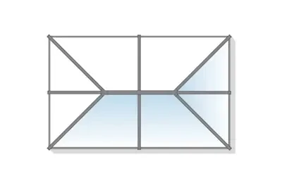 Standard 2 roof lantern configuration