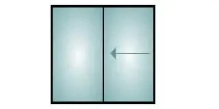 2 panes, one sliding sliding patio door configuration