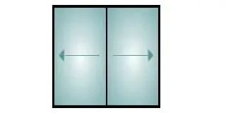 2 panes, both sliding sliding patio door configuration