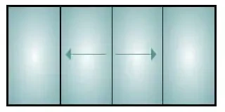 4 panes, centre sliding sliding patio door configuration