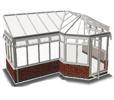 P-shaped conservatory