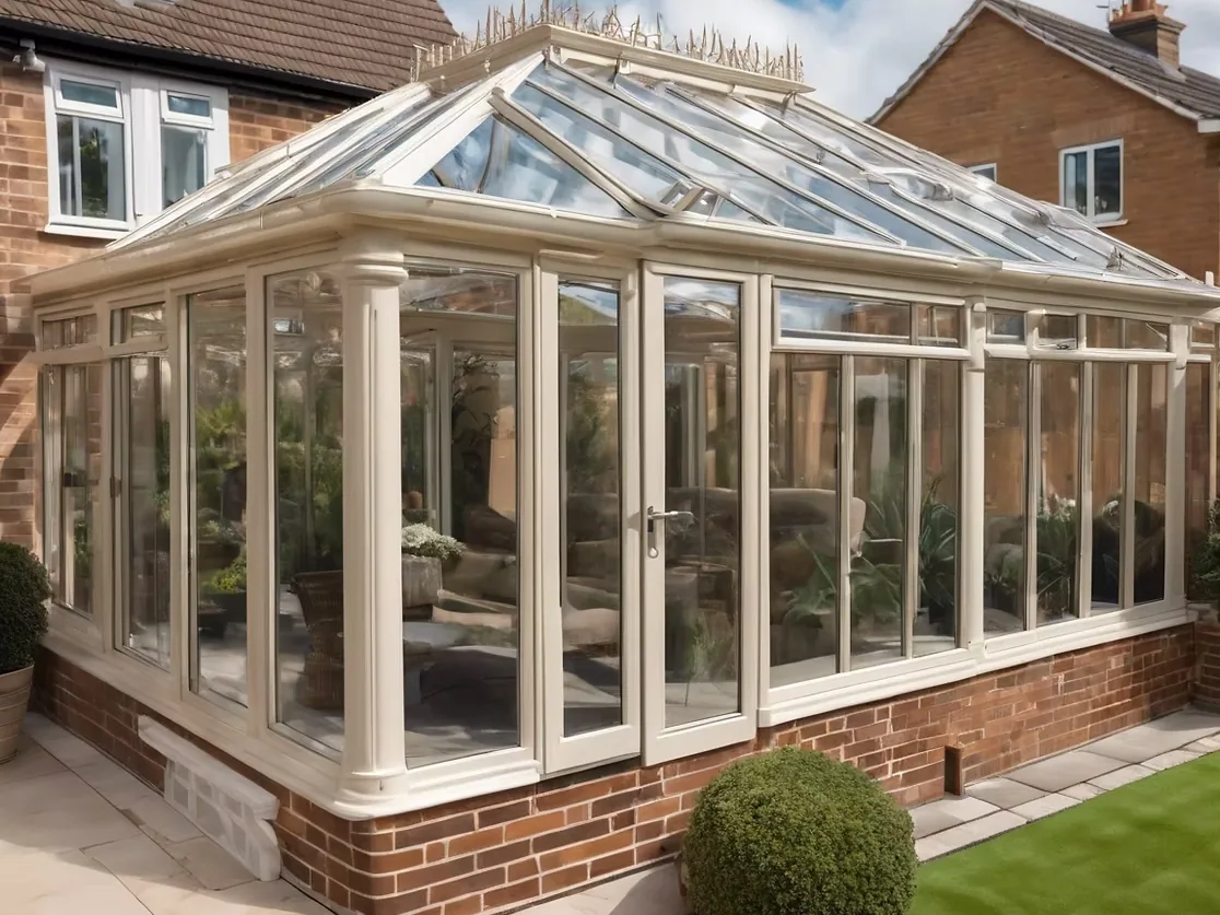 A completed conservatory