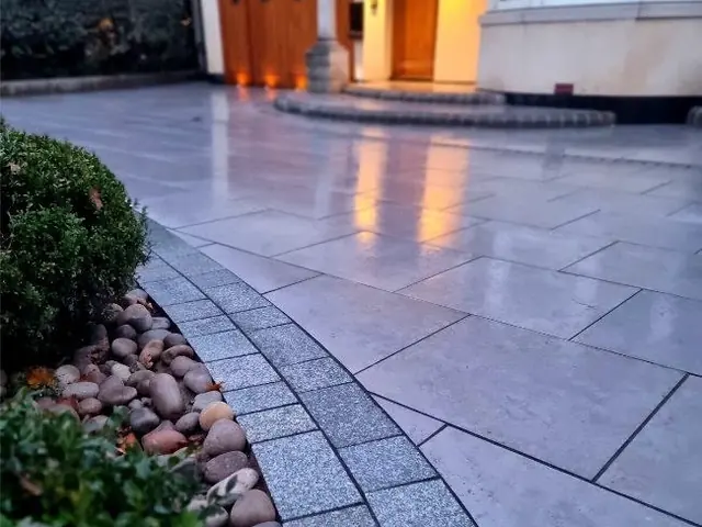A newly laid driveway