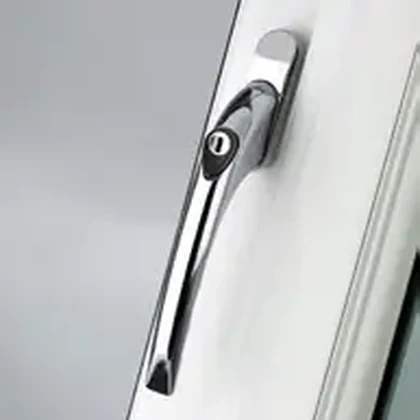 Polished chrome window handle