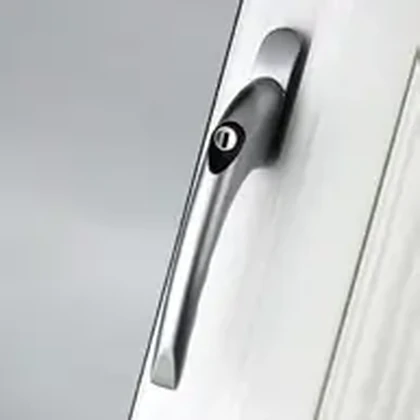 Smooth satin window handle