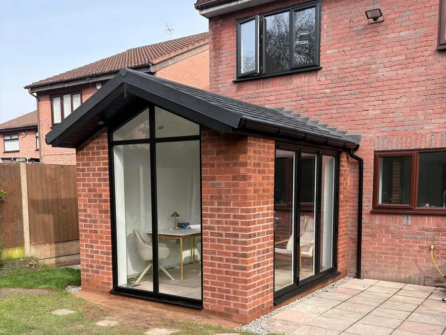 A tiled warm conservatory roof