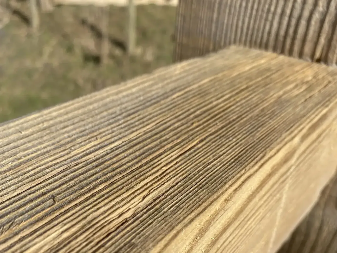 Timber treated with a wood impregnator